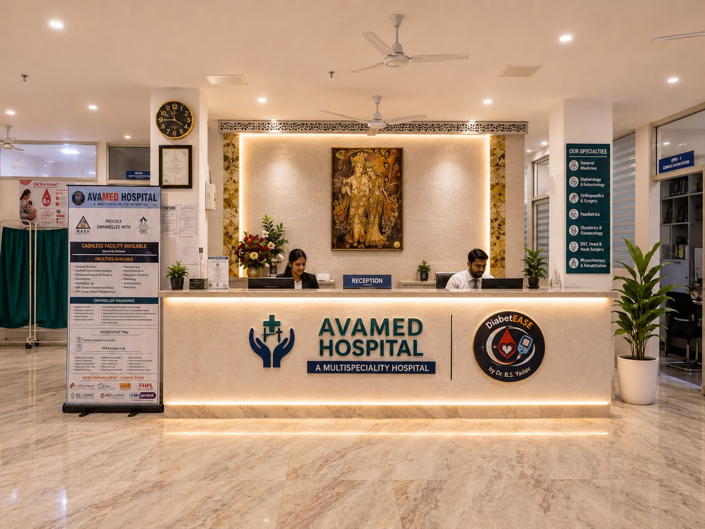 Sai Krishna Medicare Centre reception desk