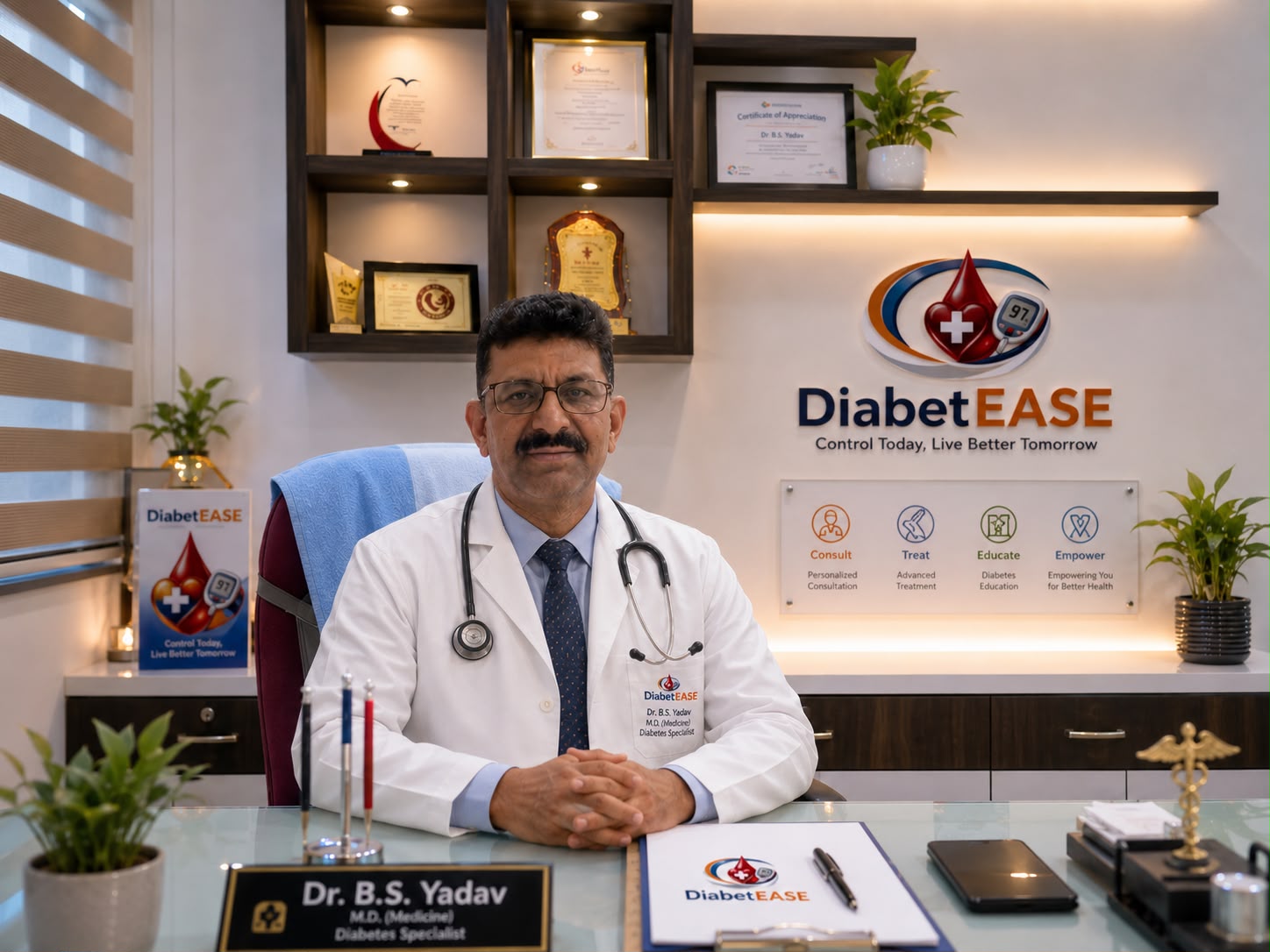 Dr. B.S. Yadav in Office